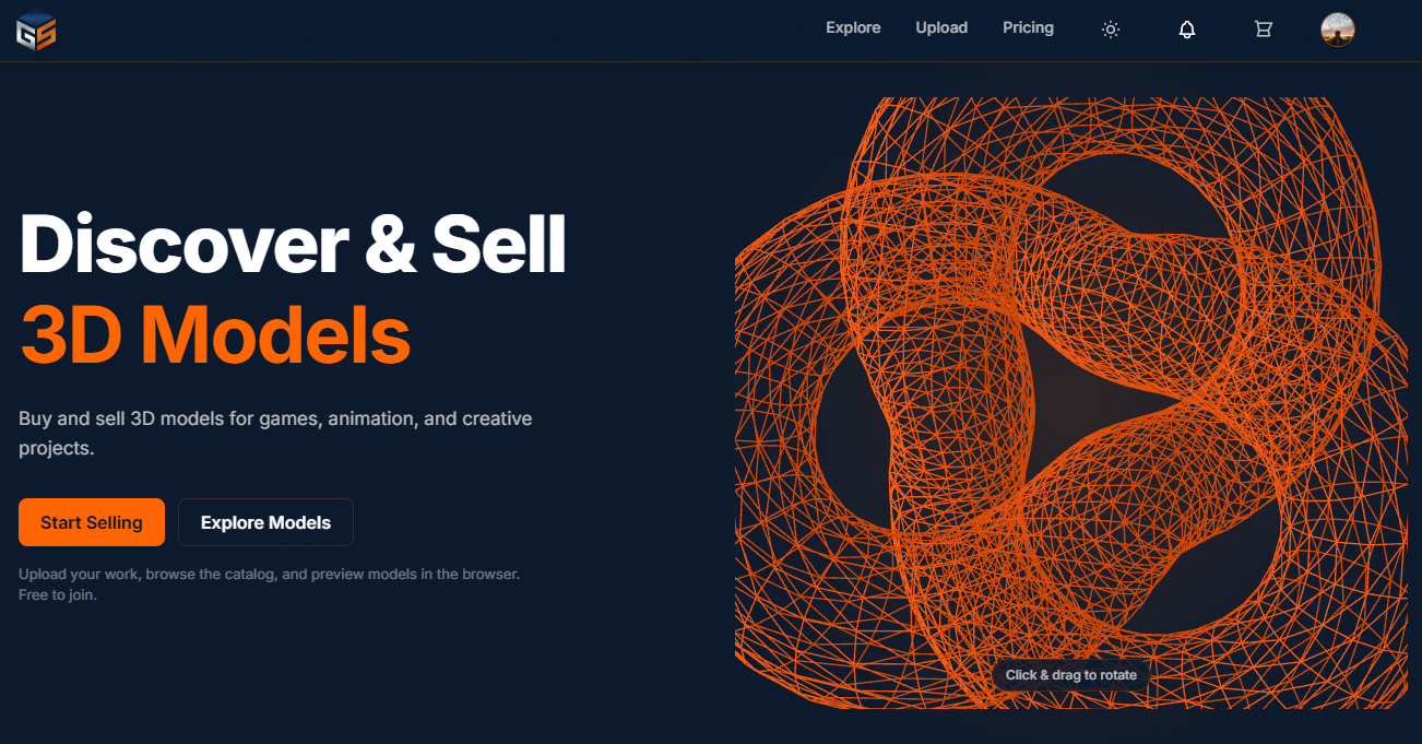 GigaStone — Marketplace de modèles 3D — visuel 1