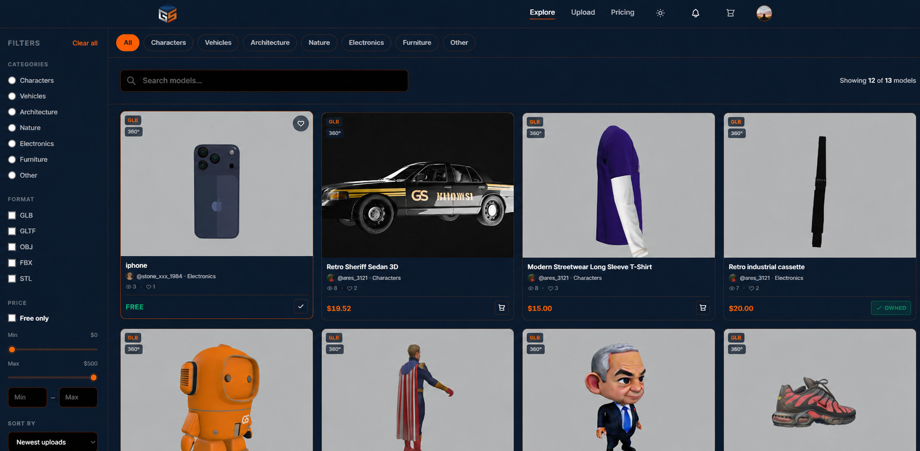 GigaStone — Marketplace de modèles 3D — visuel 4